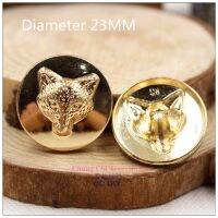 157211023mm 10 pcs Gold metal buttonsclassic fashion Fox buttons clothes clothes-diy handmade materials