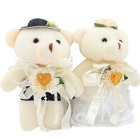 2pcs/pair 13cm Wedding Bear Couples Plush Toys Teddy Bear Doll Wedding Gift Bear Bride &amp; Groom Christmas Gifts For Women Girl