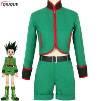 อะนิเมะ Hunter X Hunter Gon Freecss เครื่องแต่งกายคอสเพลย์ชุดสีเขียวฮาโลวีนปาร์ตี้คริสต์มาสเทศกาลผู้ชายผู้หญิงเครื่องแต่งกายคอสเพลย์