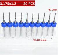 【hot】☂ 3.175mm(1/8)x1.2mm-20pcsCNC solid carbide PCB Milling cutterMicro Board End millCNC corn drill bitSmooth chip removal