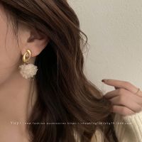 [COD] Lamb plush ball autumn and winter earrings 2022 new trendy retro temperament niche design high-end