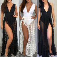 【CW】 Mesh Sheer Beach Skirt Vacation Cover Up Wrap