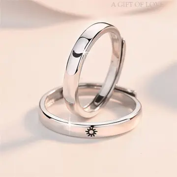 Silver works store couple ring