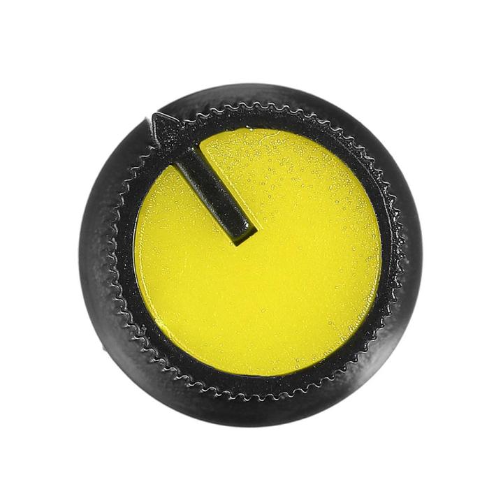 เส้นผ่านศูนย์กลางภายใน10ชิ้นฝาครอบโพเทนชิออมิเตอร์6มม-สีเหลือง