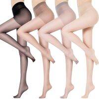 [ใหม่] หญิงบาง Anti Hook ผ้าไหมฤดูร้อน Pantyhose Leggings เนื้อสีดำ Super Thin Plus แฟ้มขาถุงเท้า