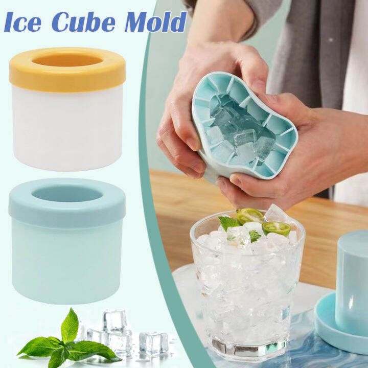 Ice Cubes Tray Making Freeze Quickly Safety Silicone Creative Design Frozen  Drink Maker Ice Bucket Cup