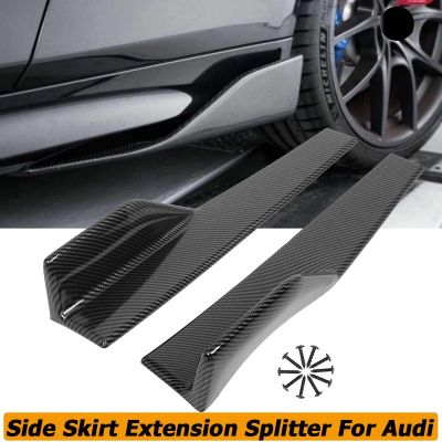 Universal For Audi A3 A4 B8 B6 A6 C6 A5 B7 Q5 C5 8P Q7 TT C7 A1 Q3 S3 A7 B9 8L A8 Side Skirt Body Kit Spoiler Car Accessories