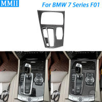 สำหรับ BMW 7 Series F01 2009-2014จริงคาร์บอนไฟเบอร์เกียร์เปลี่ยนแผงชุดตัดปกรถอุปกรณ์ตกแต่งภายในสติ๊กเกอร์