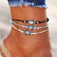 【CW】✑♚  New simple chain Sea Turtle Anklet on the Leg Jewelry Sandals