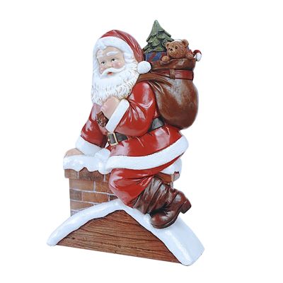 1Pcs Santa Claus Sculpture Christmas Doll Resin Ornament Figurine Holiday New Year Hristmas Table Decoration