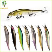 ADYQKU0DH 98mm 10.5g เหยื่อปลอม Tackle ตกปลาในฤดูหนาว เหยื่อปลาซิวลอยน้ำ Minnow Lures เบ็ดตกปลา ล่อหล่อยาว