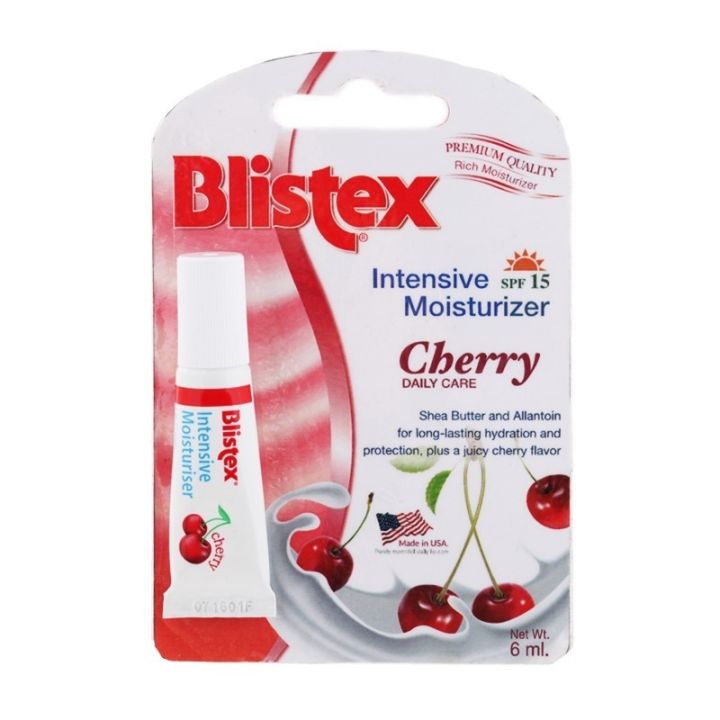 แพ็ค-3-blistex-intensive-moisturizer-cherry-spf15-ลิปบาล์มกลิ่นเชอร์รี่-เติมความชุ่มชื้น-ลดความหมองคล้ำ-บลิสเทค