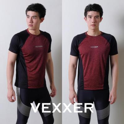 Vexxer TopDye Running Shirt Z01 - สีแดง เสื้อกีฬา แขนสั้น เสื้อยืด เสื้อวิ่ง ออกกำลังกาย