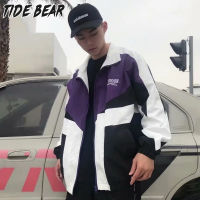 TIDE BEAR เสื้อโค้ทกันน้ำ เสื้อแจ็กเก็ตของผู้ชายผู้หญิง,เสื้อแจ็กเก็ตลำลองเล่นกีฬาสไตล์เกาหลีฮิปฮอปคู่ผ้าบาง เสื้อแจ็คเก็ตกันน้ำ