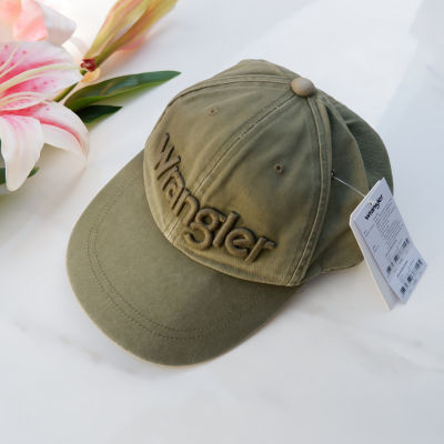 หมวก หมวกแก๊ป Cap Hat WRANGLER แท้ 100% งานใหม่ ป้าห้อยครบ หมวก รุ่น WR W2803206 สีเขียวขี้ม้า