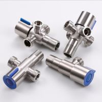 G1 / 2 304 Stainless Steel Triangle Valve Cold And Hot One Into Four Out Inlet Valve Toilet Water Heater Water Stop Valve