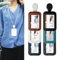 hot！【DT】▼  CASEKEY New Design Real Leather ID Card Holder Scalable Cardholder for Staff Teacher Porta Tarjeta Identificacion