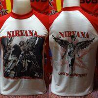 เสื้อวง NIRVANA วงร็อค ไม่มีตะเข็บข้าง ผ้า50/50 คอฟิต ป้ายUSA เสื้อทัวร์ เสื้อวินเทจ เสื้อบาง วงร็อคต่างประเทศ