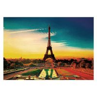 【F004】 The New Eiffel Tower Landscape Kraft Paper Retro Poster Bar Cafe Decorative Painting