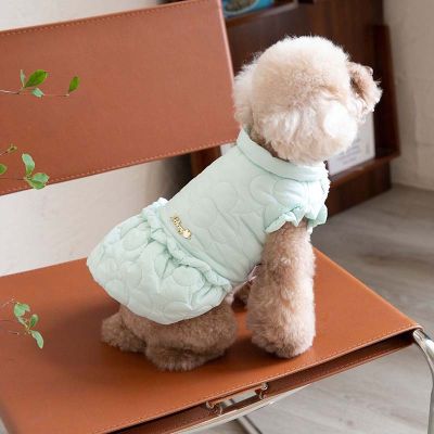 Teddy Bichon Kitty Dog Pet Clothes AutumnWinter Thick Cotton Dress Skirt Vest Small Dog Puppies Dress