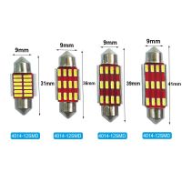 50PCS Festoon C5W CANBUS NO Error Auto Light 12 SMD 4014 LED 31mm 36mm 39mm 41mm Car Interior Dome Lamp Reading Bulb White 12V