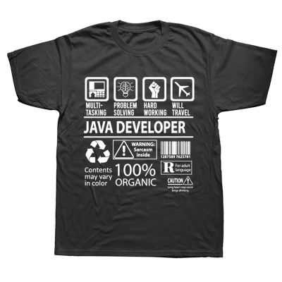 Funny Hot Java Developer Java Programmer Computer Hello World Code Geek T Shirts Cotton Streetwear Short Sleeve Summer T shirt XS-6XL