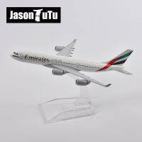 JASON TUTU 16ซม. สหรัฐอาหรับเอมิเรตส์ Airbus A340เครื่องบินรุ่นเครื่องบิน Diecast โลหะ1400 Scale เครื่องบินรุ่นของขวัญคอลเลกชัน