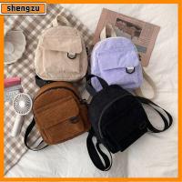 SHENGZU ง่าย การเดินทาง ผ้าลูกฟูก Bookbags นักเรียน เป้สะพายหลัง กระเป๋าถือ กระเป๋าเป้สะพายหลังขนาดเล็กสำหรับผู้หญิง