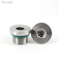 BSP Metric Male Thread 304 Stainless Steel Hex Socket End Cap ED Fluorine Rubber Ring Flange Hexagon Plug Oil Water Pipe Fitting