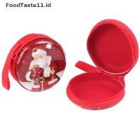 (Foodtaste) Kotak Kaleng Penyimpanan Permen Koin Headphone Untuk Dekorasi Natal