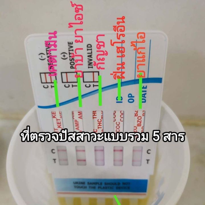 ที่ตรวจสาร-5-ช่อง-กัญชา-thc-เคตามีน-ยาบ้า-โคเคน-ยาแก้ไอ-rapid-test-ที่ตรวจฉี่ม่วง-ชุดตรวจปัสสาวะหาสารเสพติด-ที่ตรวจยาเสพติด