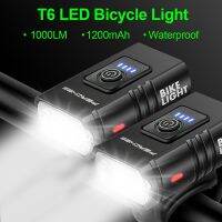 T6 LED Bike Light 1000Lumen 1200maH Front And Rear Bicycle Light Rechargeable Lanterna Bicicleta Cycling Rear Flashlight Lamp Medicine  First Aid Stor