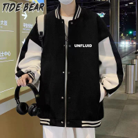 TIDE BEAR สื้อแจ็คเก็ตแขนยาวผู้ชายเสื้อโค้ทป๊อปสไตล์วัยรุ่นเรียบง่ายใหม่สำหรับเครื่องแบบเบสบอลผู้ชายเทรนด์มาตรฐานเสื้อแจ็คเก็ตแฟชั่น