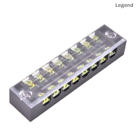 Legend 600V 15A 8ตำแหน่ง dual rows ครอบคลุม Barrier screw Terminal BLOCK Strip