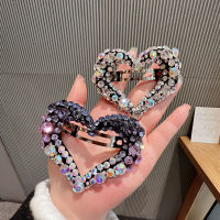 New Imported Rhinestone Big Love Hollow Hair Clip Full Diamond Jewelry