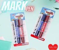 ปากกามาร์กเกอร์ปากกาเขียนข้อความ ปากกาเมจิ Mark Pen 2 หัว
