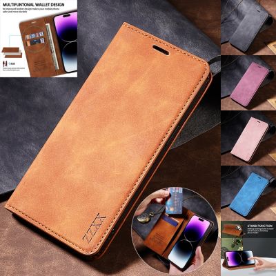 Wallet Skin Friendly Magnetic Flip With Card Slot Leather Case For iPhone 14 Pro Max 13 12 11 SE 2022 X XR XS Max 8 7 6 6S Plus