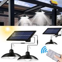 Solar Pendant Light With Remote Control Indoor Waterproof Wall Lamp Portable Camping Garden Yard Hanging Light For Garden Street