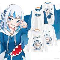 เสื้อยืดแขนยาวพิมพ์ลาย Hololive Vtuber แฟชั่นสําหรับผู้ชาย