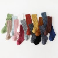 New Fashion Solid Baby Boys Girls Knee High Long Socks Cotton Breathable Stripe Soft Kids Sock Children School Uniform Socks