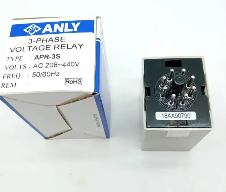 Anly APR3S 3 Phase Sequence Voltage Relay 208440V AC w/o 8 pin Base Lazada