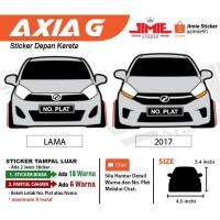 （Kvs auto parts）สติกเกอร์ KeretaSticker Depan Perodua Axia 1ชิ้นที่กำหนดเอง Warna dan Nombor Plat