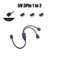 Argh 5V 3Pin 12V 4pin อะแดปเตอร์สายพ่วง RGB 30ซม. 1ถึง2 3 4สายตัวแยกสำหรับไฟแถบไฟ LED SUS AURA