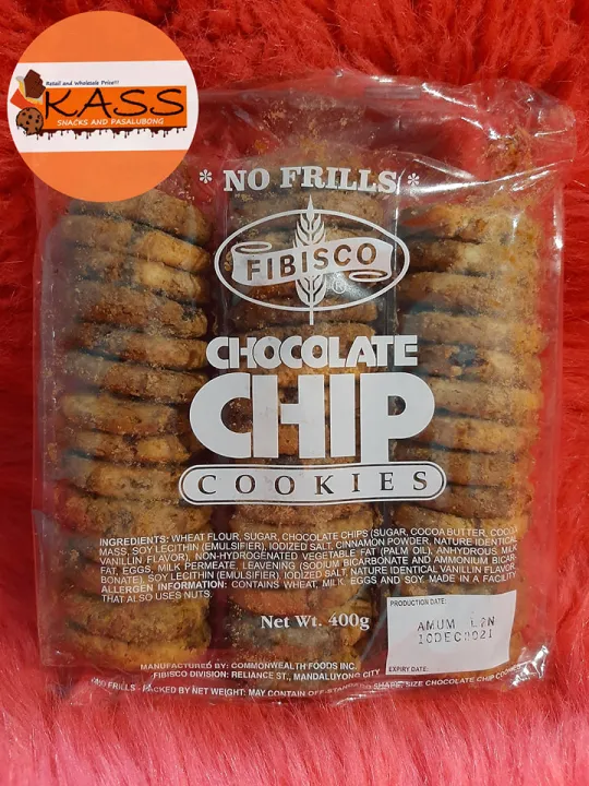 Fibisco Chocolate Chips Cookies No Frills 400g | Lazada PH