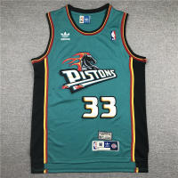 Rertro NBA Detroit Pistons #33 Grant Hill Jersey Green Basketball Jerseys