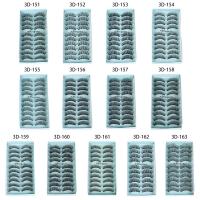 1972YAN1 ผู้หญิง ปุย Pure Hanmdade Ultra-wispies ขนตาปลอม ขนมิงค์ 3D Faux ยาวธรรมชาติ เครื่องมือต่อขนตา