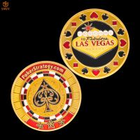 【YD】 To Nevada Las Casino Pokerstrategy Gold Pocker Card Guard Chip US Coin Collection And Gifts