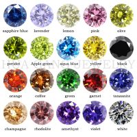 hotx【DT】 5A Stone Multicolor Round Cut Loose CZ Stones Synthetic Beads Jewelry 0.8 12mm AAAAA