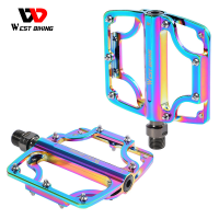 WEST BIKING สีสันจักรยานเหยียบ 3 แบริ่ง CNC Ultralight MTB ส่วนจักรยาน Anti-SLIP แบนเหยียบ BMX ขี่จักรยานอุปกรณ์เสริม-nxfnxfnxghnxgb