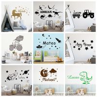 20 Style Personalized Name Kawaii Stickers Wall Sticker Vinyl Decals For Kids Room Decoration Bedroom Decor Wallpaper Wall Stickers Decals